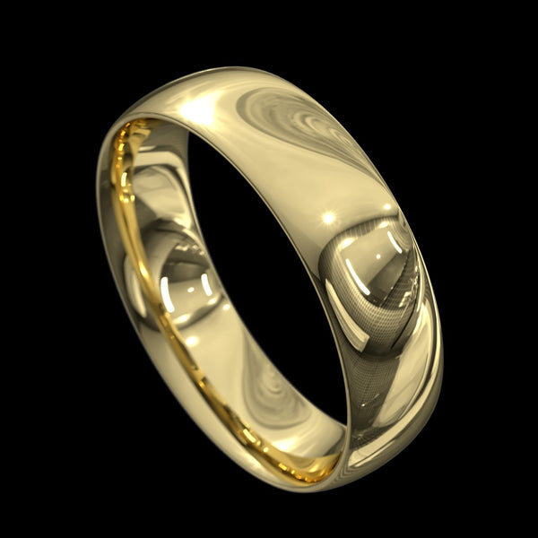 9ct Yellow Gold Comfort Wedder 6mm