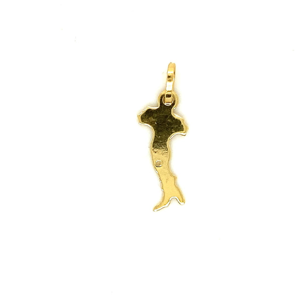 18CT ITALY CHARM YELLOW GOLD WITH ROME MARKED MADE IN ITALY