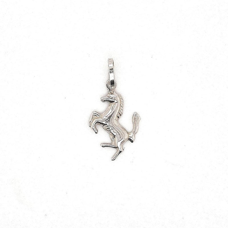18CT WHITE GOLD PRANCING HORSE CHARM