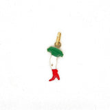 18CT YELLOW GOLD ENAMELLED ITALY CHARM