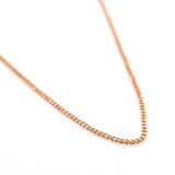 9CT ROSE GOLD CURBY LINK CHAIN 45CM LONG ITALIAN MADE