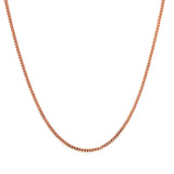 9CT ROSE GOLD CURBY LINK CHAIN 45CM LONG ITALIAN MADE