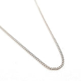 9ct White Gold Fine Curby Linked Chain 50cm