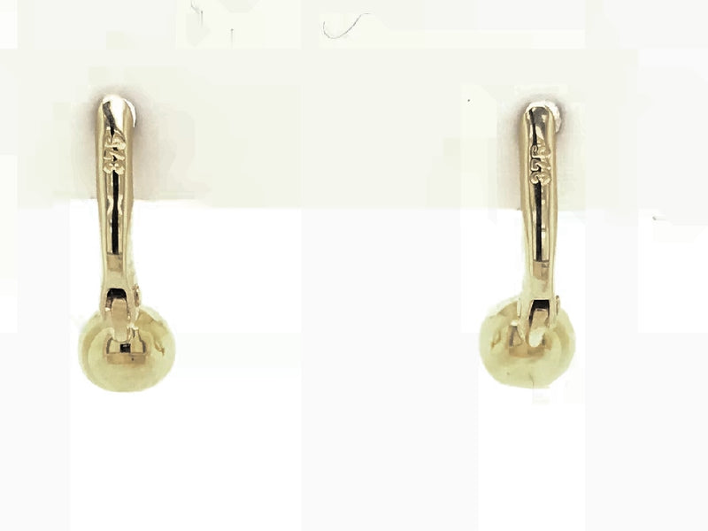 9ct Yellow Gold Continential Swarovski Earrings