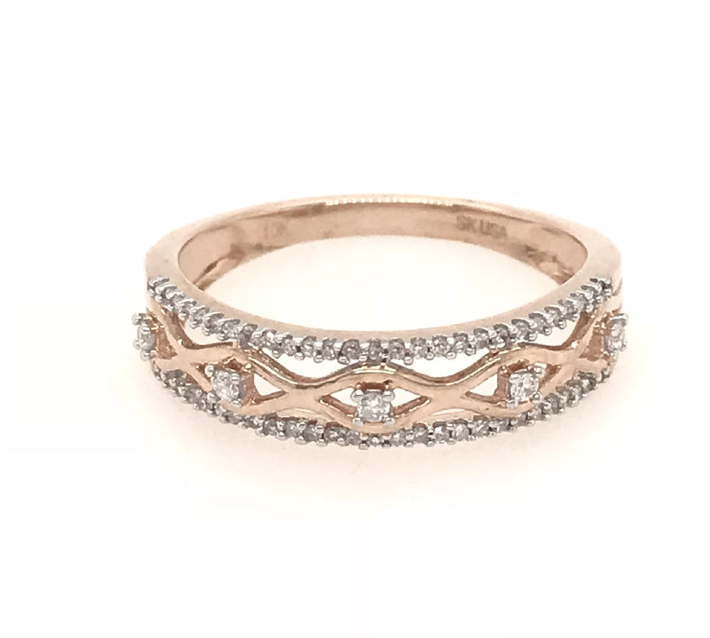 10ct Rose Gold Diamond Ring