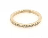 9CT YELLOW GOLD WEDDING BAND / RING CLAW SET BRILLIANT CUT DIAMONDS HAND CRAFTED