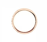 9CT ROSE GOLD WEDDING BAND / RING PAVE'SET BRILLIANT CUT DIAMONDS HAND CRAFTED