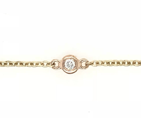 18CT YELLOW AND ROSE GOLD BRACELET WITH PAVE SET DIAMONS HAND CRAFTED