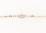 9CT ROSE AND YELLOW GOLD 3 STONE BRACELET BEZEL SET NATURAL PINK SAPPHIRES HAND CRAFTED