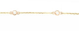 18CT YELLOW AND ROSE GOLD BRACELET BEZEL SET DIAMONDS HAND CRAFTED 2
