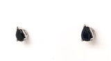 18CT WHITE GOLD SAPPHIRE STUD EARRINGS HAND CRAFTED