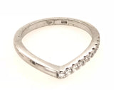 18CT WHITE GOLD SHIMMERING VICTORY RING CLAW SET BRILLIANT CUT DIAMONDS STACKABLE HAND CRAFTED