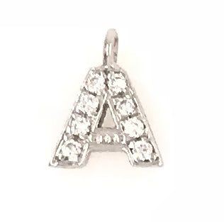 18ct White Gold Diamond Initial A Pendant