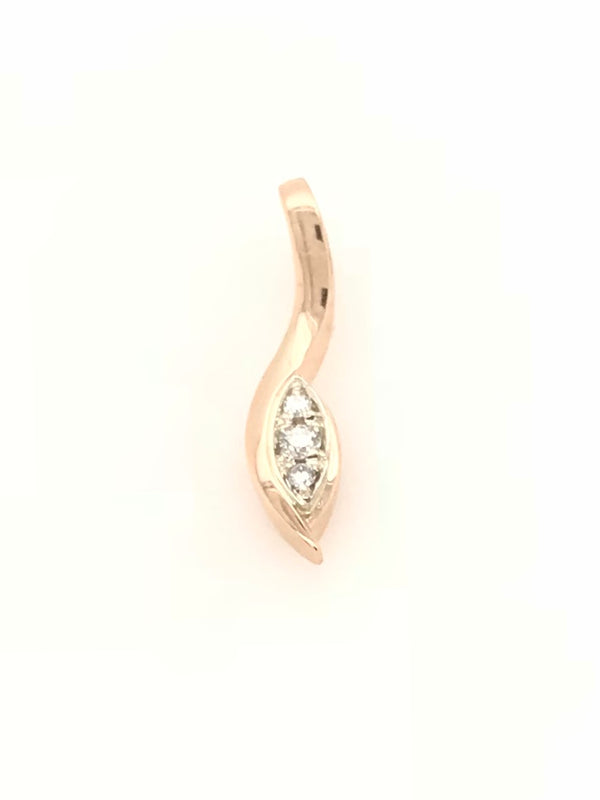 9CT ROSE GOLD TULIP DESIGN STUD EARRINGS PAVÉ SET BRILLIANT CUT DIAMONDS HAND CRAFTED