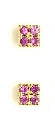 18CT YELLOW GOLD PINK SAPPHIRE STUDS HAND CRAFTED