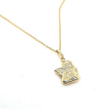 18CT YELLOW GOLD ANGEL MEDAL IMPORTED