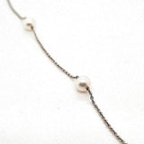 FRESH WATER PEARLS 18CT WHITE GOLD BELCHER LINK NECKLACE HAND CRAFTED