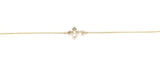 9CT YELLOW GOLD CROSS BRACELET CHILD / ADULT 18CM WITH EXTRA JUMPRING AT 16CM HAND CRAFTED