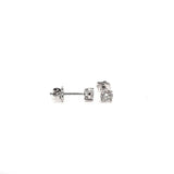 18CT STUD EARRINGS BRILLIANT CUT DIAMONDS CLAW SET HAND CRAFTED