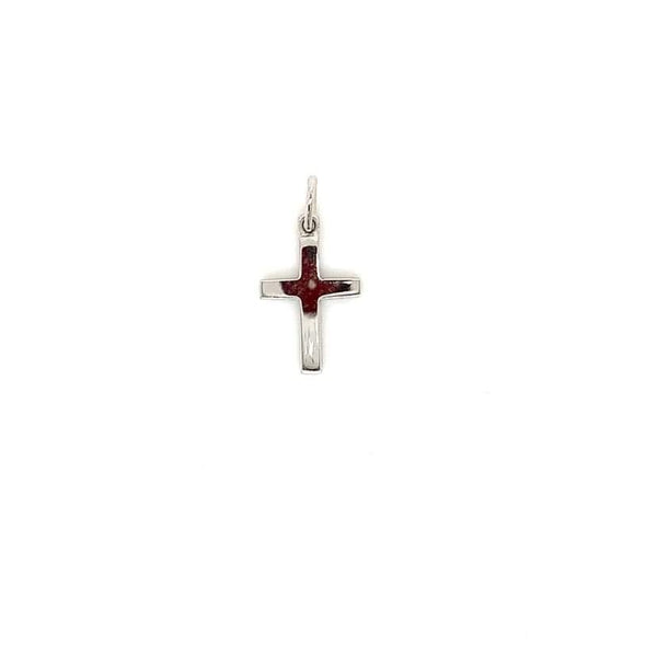 18CT WHITE GOLD CROSS SOLID SQUARE HAND CRAFTED