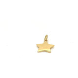 18CT YELLOW GOLD FLAT STAR PENDANT HAND CRAFTED