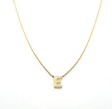 NECKLACE 18CT YELLOW GOLD INITIAL E NECKLACE HAND CRAFTED