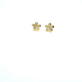 18CT YELLOW GOLD 5 SIDE DAISY STUD EARRINGS BRILLIANT CUT DIAMONDS HAND CRAFTED