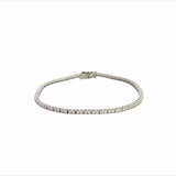 TENNIS BRACELET 1.01CT 18CT WHITE GOLD CLAW SET BRILLIANT CUT DIAMONDS HAND CRAFTED