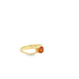 DRESS /CHILD RING 9CT YELLOW GOLD NATURAL ORANGE SAPPHIRE CLAW SET HAND CRAFTED