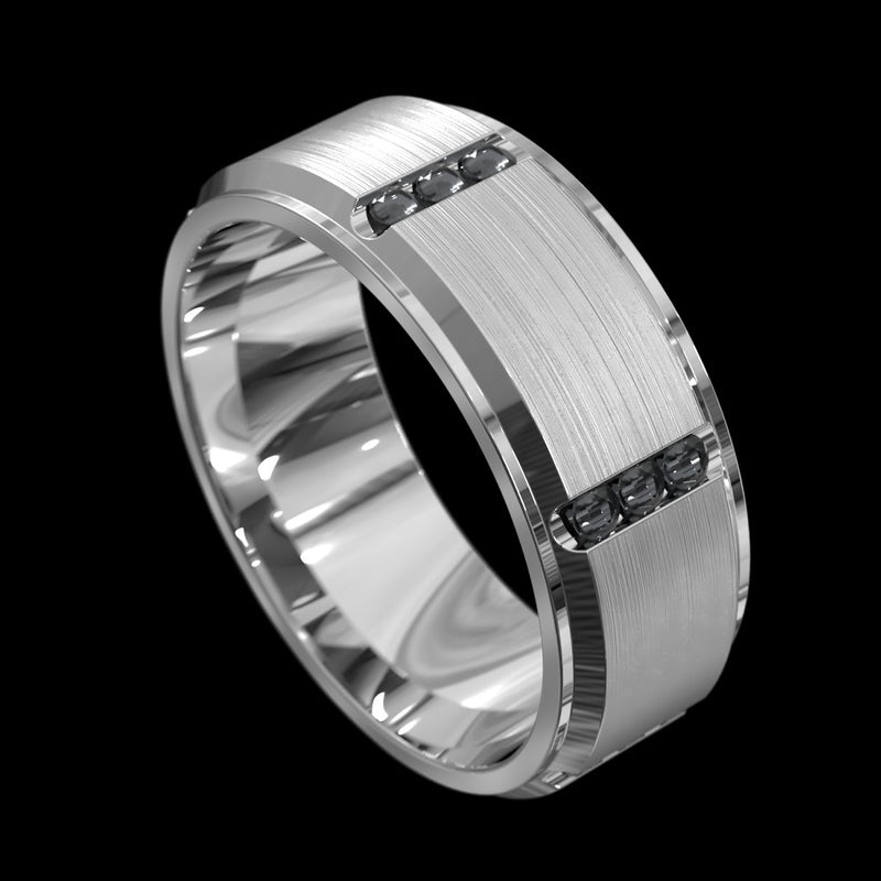 Platinum & Black Diamond Wedding Ring