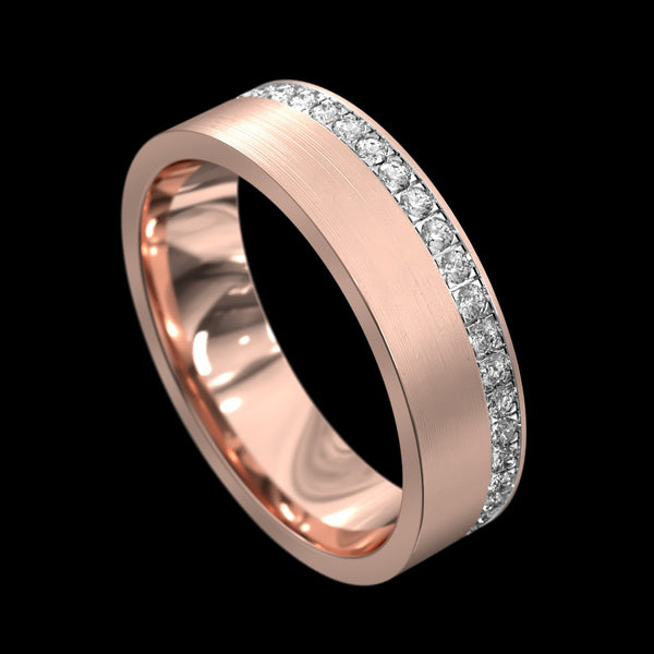 18ct Rose Gold Diamond Wedding Ring